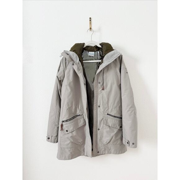 Columbia Carson Pass Intercharge Omniheat 2-in-1 Hooded Jacket Gray Medium - Picture 1 of 11